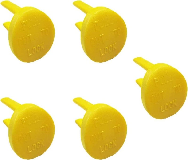 auaurly Yellow Safety Switch Key Compatible with Craftsman Radial Arm Jointer Band Drill Sears Table Saw, Sander, Band Saw, Drill Press Parts- Oval (5pcs-pack) - Image 1